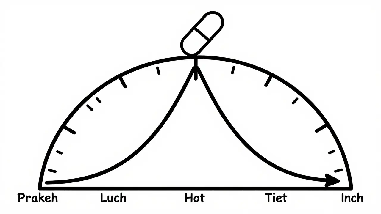 Illustration showing blood sugar spike timeline after morning steroid dose